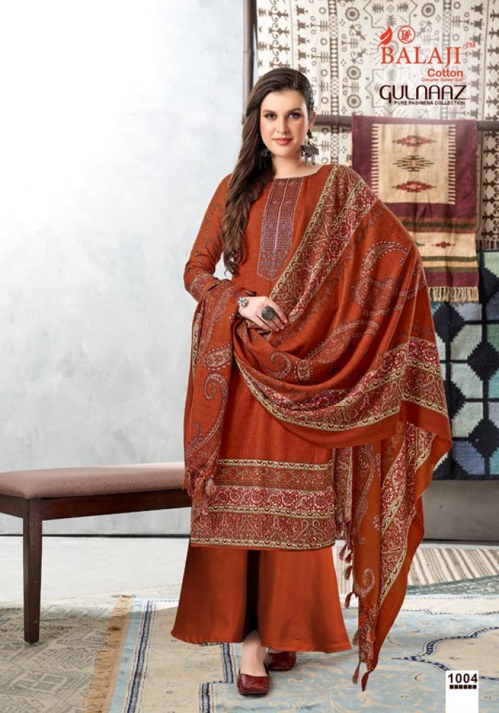 Balaji Gulnaaz Embroidery Pashmina Printed Dress Material