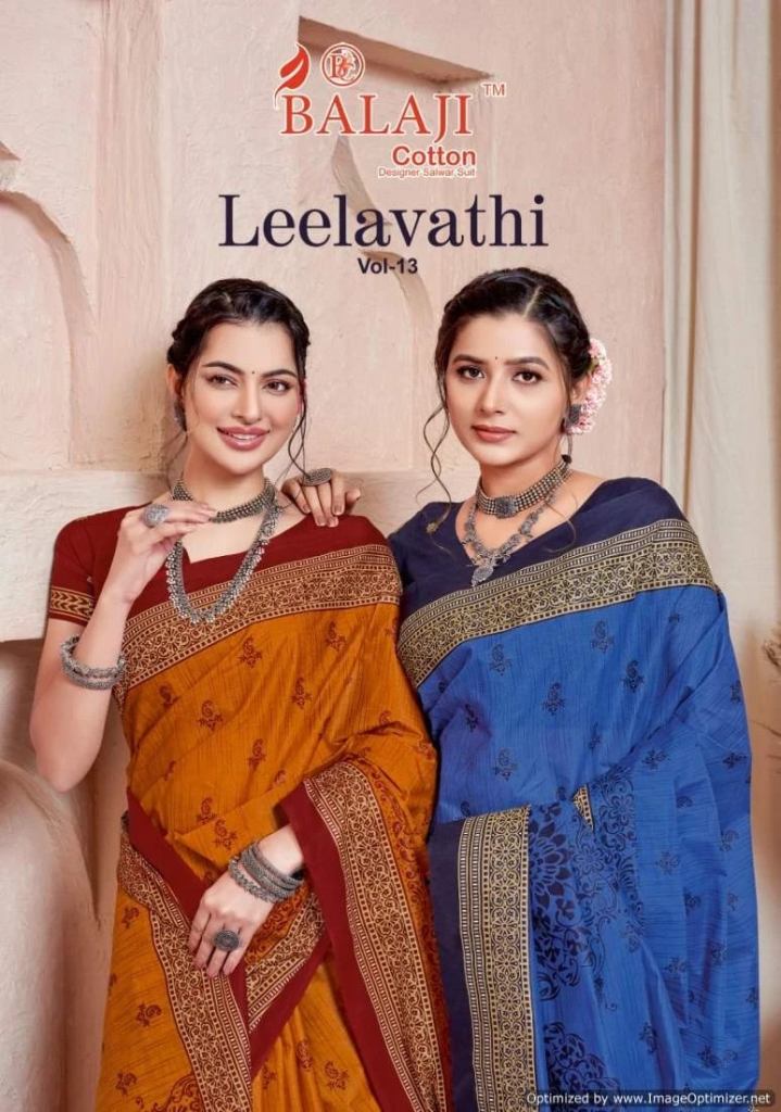 Balaji Leelavathi Vol 13 Cotton Printed Traditional Wear Saree