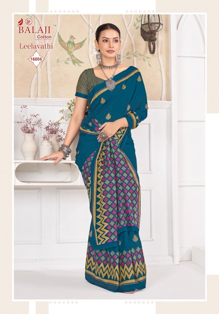 Balaji Leelavathi Vol 16 Printed Beautiful Saree
