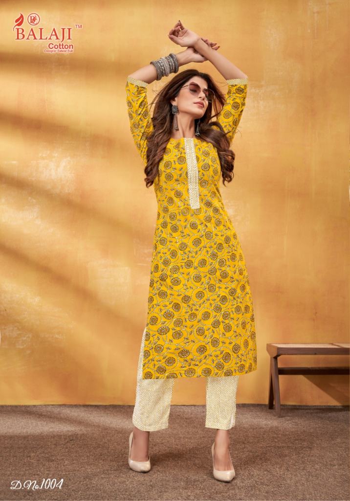 Balaji Shanaya Vol 1 Cotton Kurtis With Pant Collection