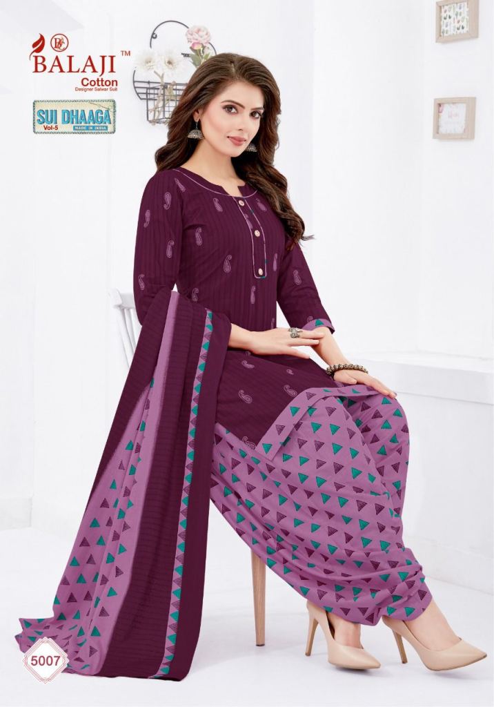 Balaji Sui Dhaaga vol 5  Cotton printed Regular Wear Cotton Dress Material