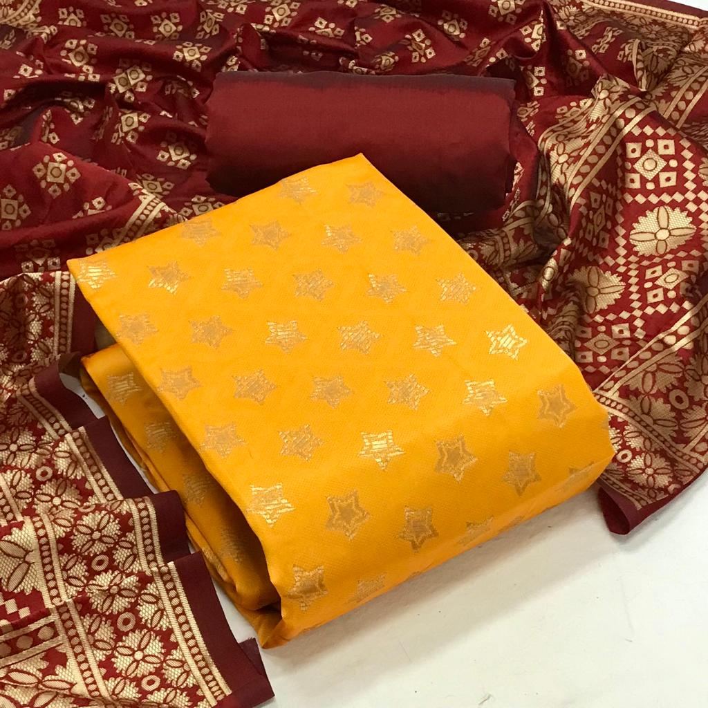 Banarasi Silk 59 Catalog Fancy Wear Banarasi Silk Women Dress Materials