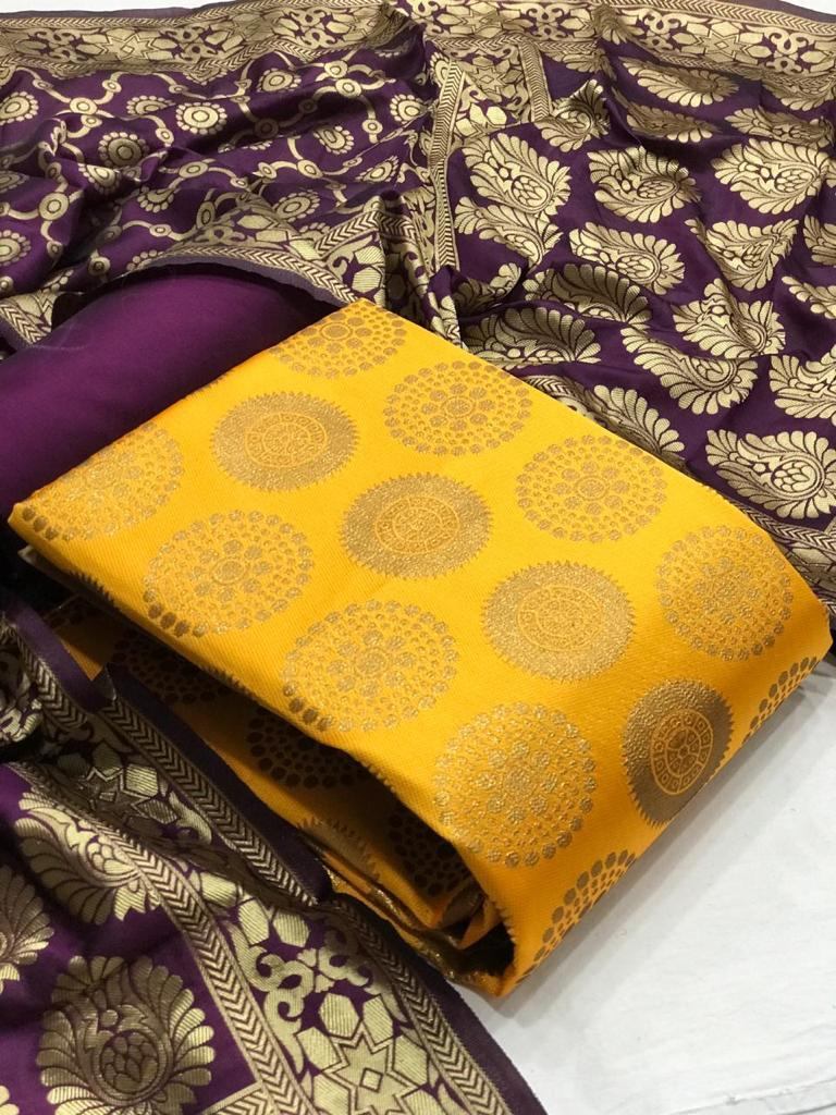 Banarasi Silk Dress 30 Dress Material Collection available at wholesale textile