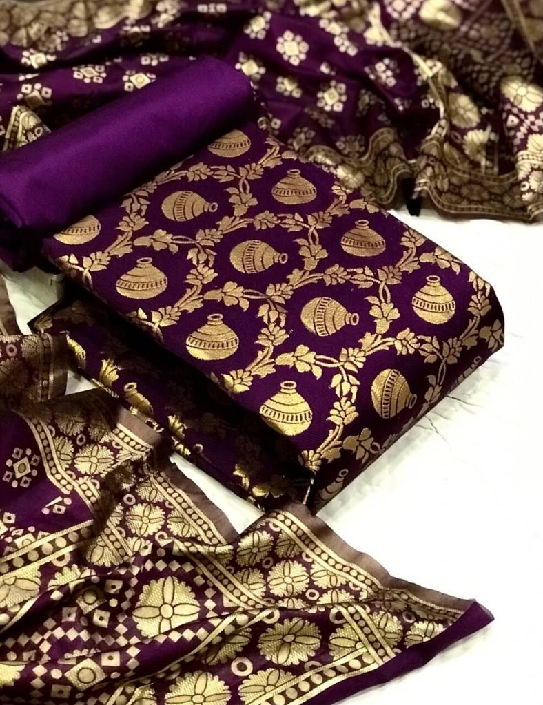 Banarasi Silk Dress vol  38 Designer Festive Wear Banarasi Silk Salwar catalog 
