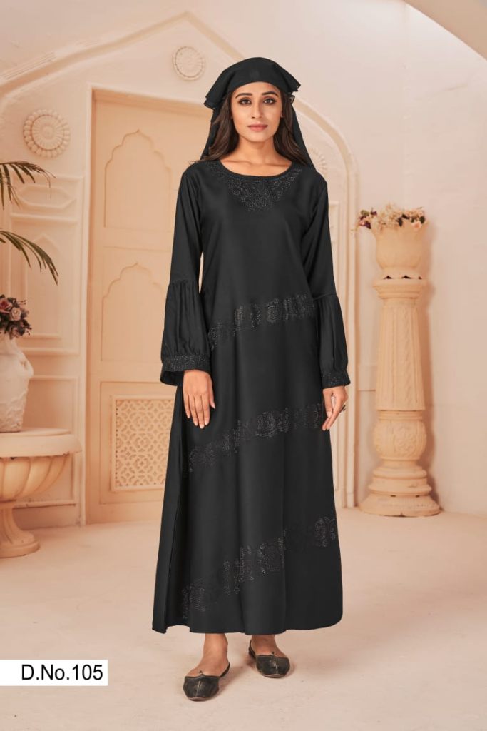 Kurti With Show Button On Front With Both Side Frill Work In Almond |  Abayakart.com