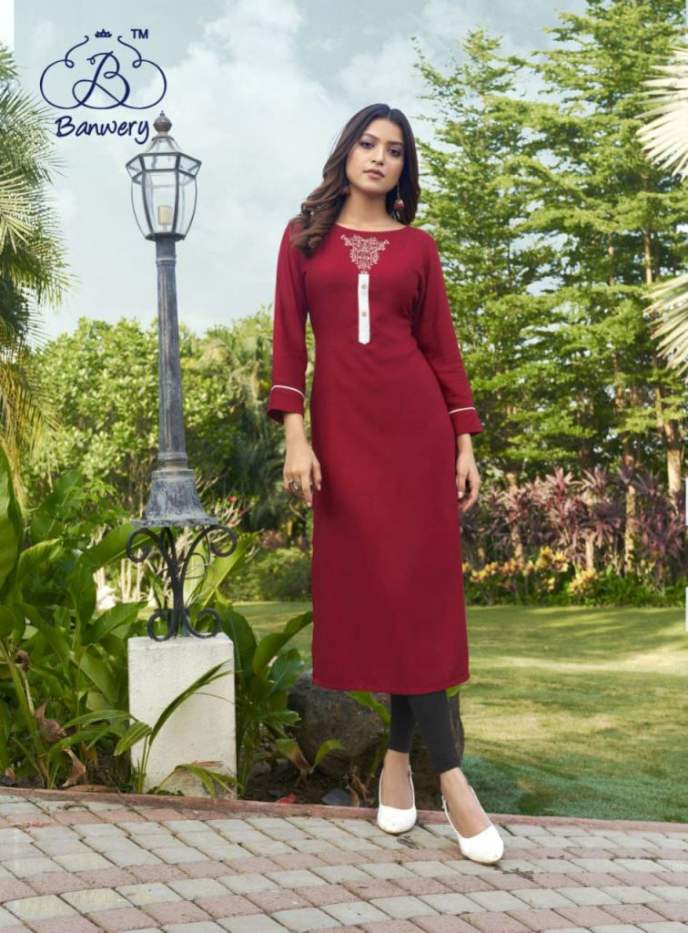 Banwery Mohini vol 2 Fancy Rayon Embroidery Kurti catalog 