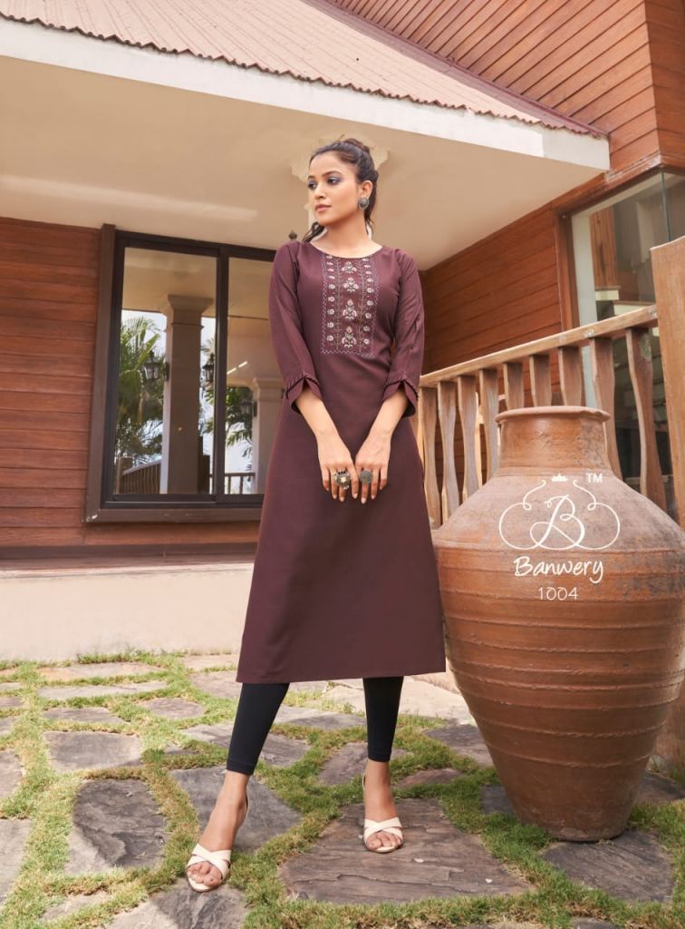 Kurtas & Kurtis : Brown grey heavy rayon flower printed ...