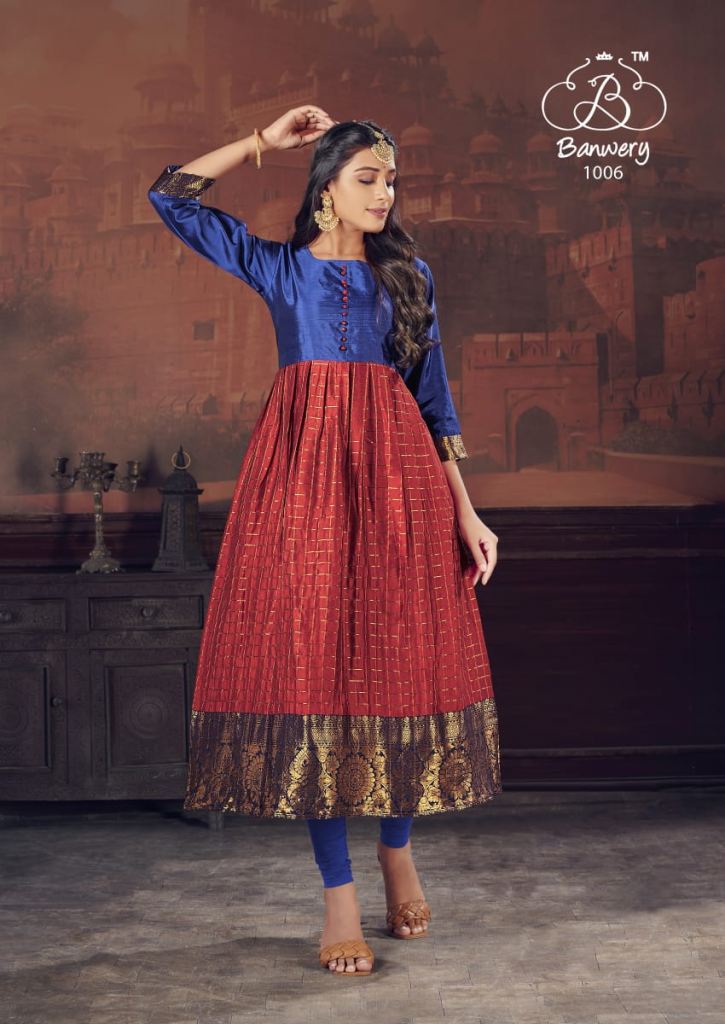 Banwery Pearl Designer Silk Etnic Wear Kurti  catalog 