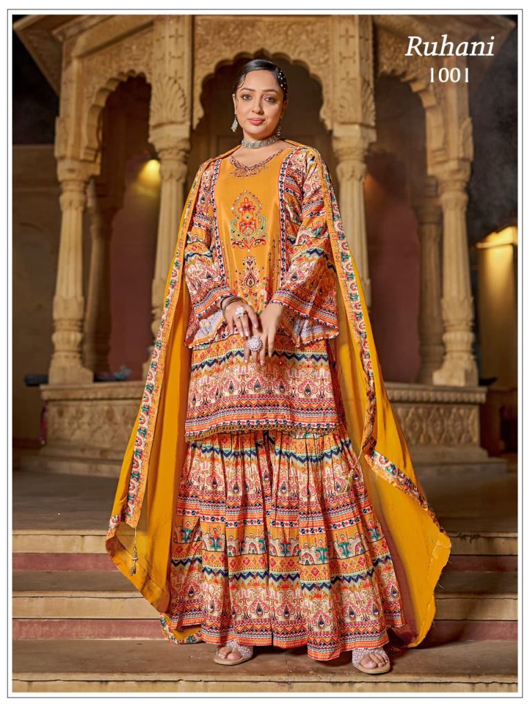 Banwery Ruhani Digital Print Kurti With Bottom Dupatta