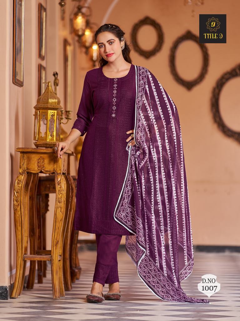 Buy Online Purple Art Silk Embroidered Party Wear Kurti : 102737 -