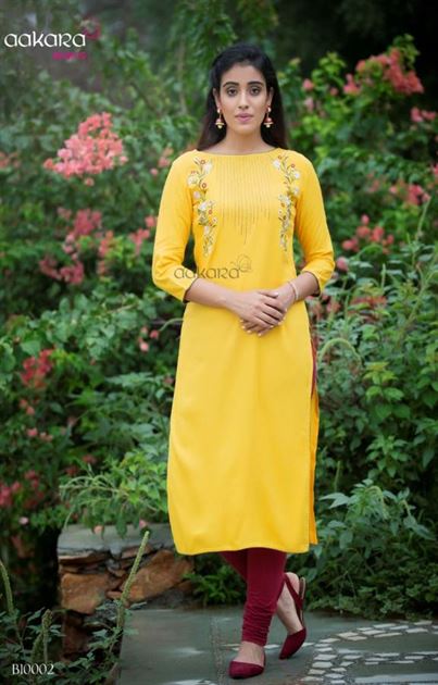 Basics 10 by aakara designer straight kurtis catalogue 