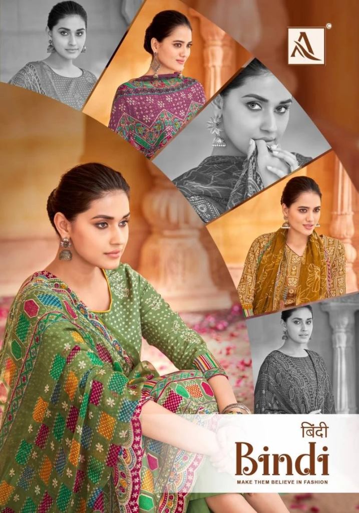 Beautiful Alok Bindi Jam Cotton Digital Printed Dress Material 