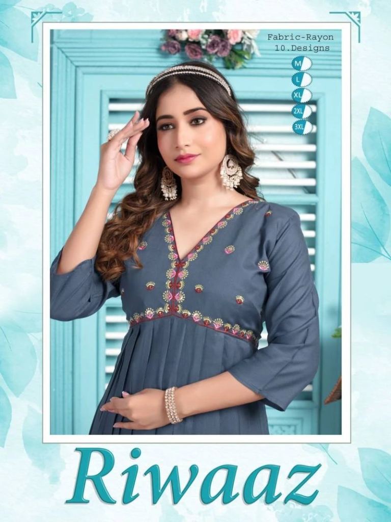 Beauty Riwaaz New Latest Beautiful Rayon Embroidered Only Kurti 