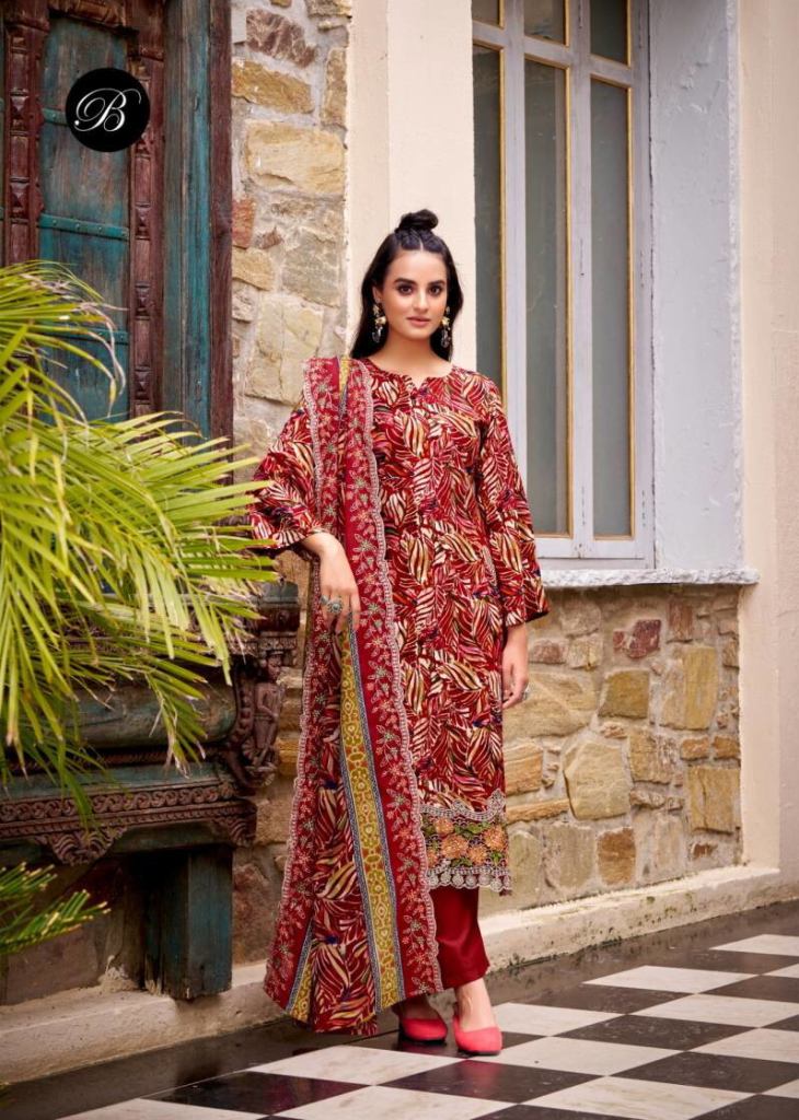 Belliza Abhira Digital Print Embroidery Dress Material