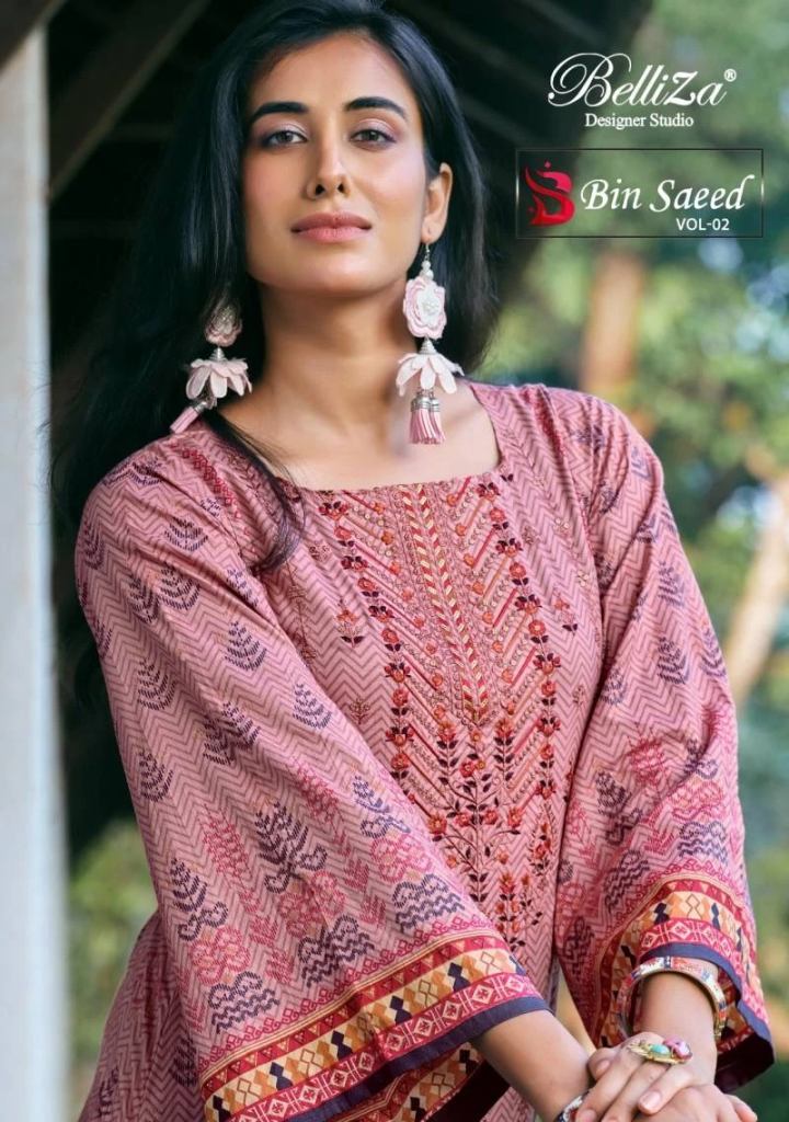 Belliza Bin Saeed Vol 2 Cotton Digital Printed Dress Material