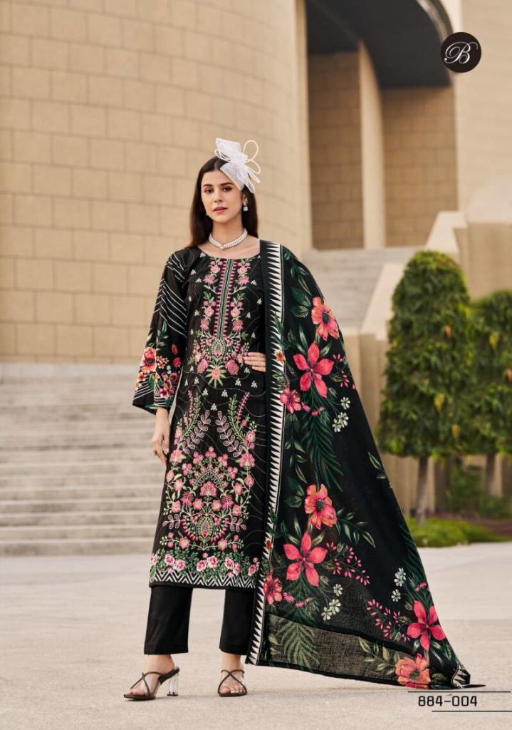 Belliza Chevron Vol 5 Digital Prints Embroidery Dress Material