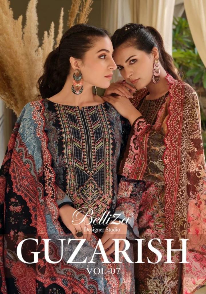 Belliza Guzarish Vol 7 Cotton Printed Pakistani Style Dress Material 