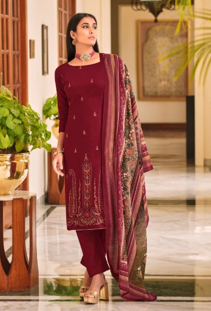 Belliza Ibadat Pure Jam Cotton Embroidery Dress Material Collection