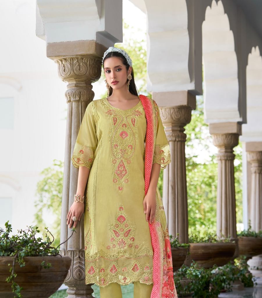 Belliza Jade Ombre Zoya Vol 2 Embroidery Dress Material