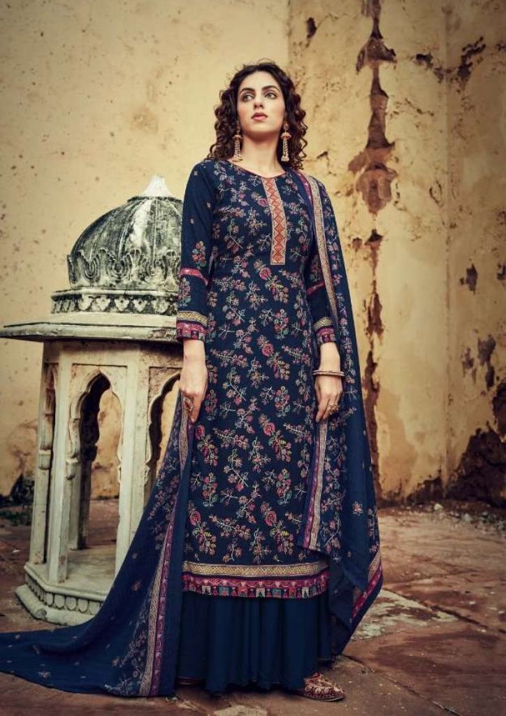 Belliza Kairaa Pure Pashmina With Prints Dress Material Catalog 
