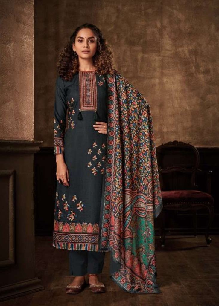 Belliza  Minakari Pure Pashmina With Exclusive Digital Prints Dress Material Catalog 