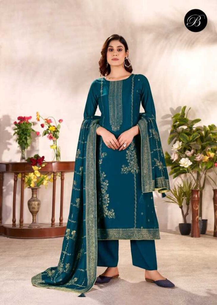 Belliza Motif Jacquard Dress Material