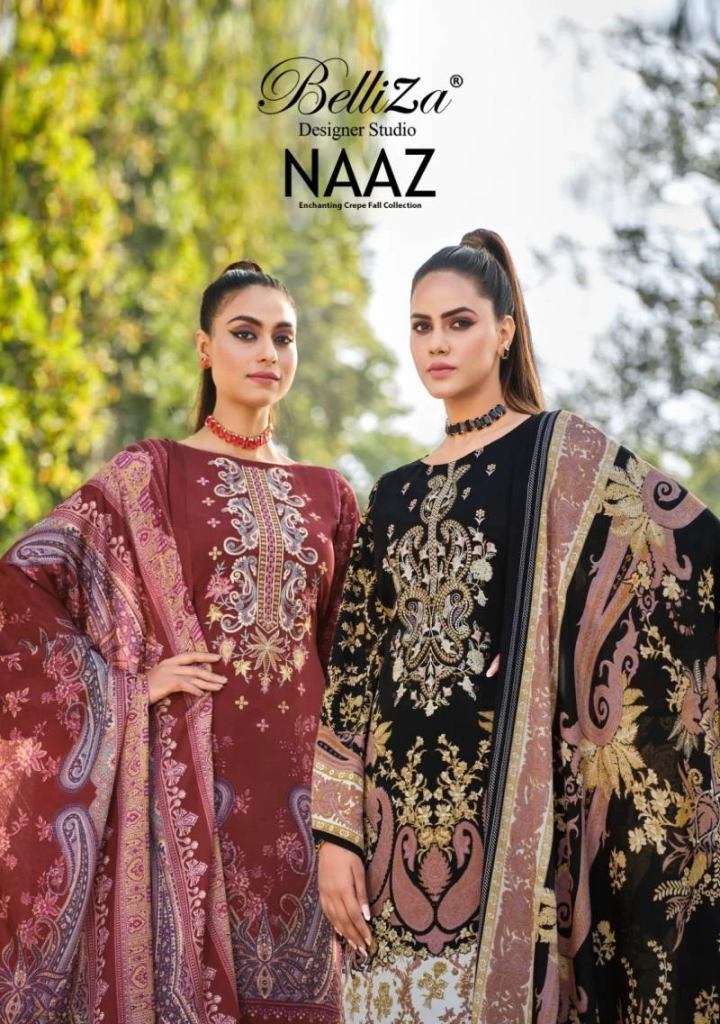 Belliza Naaz Pure Crepe Designer Dress Material