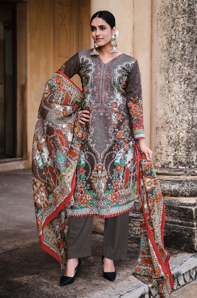 Belliza Naira Vol  3 Pakistani Print Pure Cotton Embroidery Dress Material
