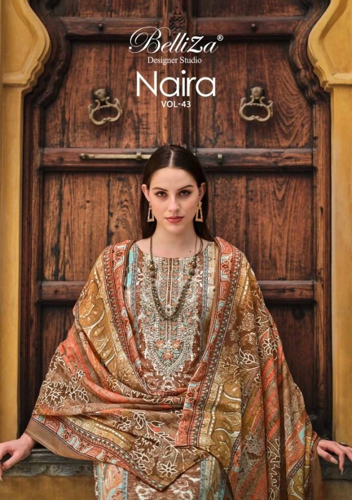 Belliza Naira Vol 43 Cotton Printed Pakistani Dress Material 