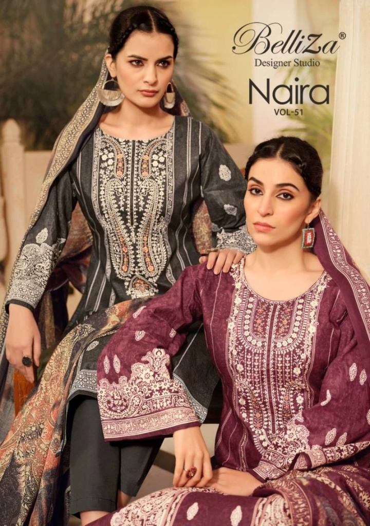 Belliza Naira Vol 51 Dress Material