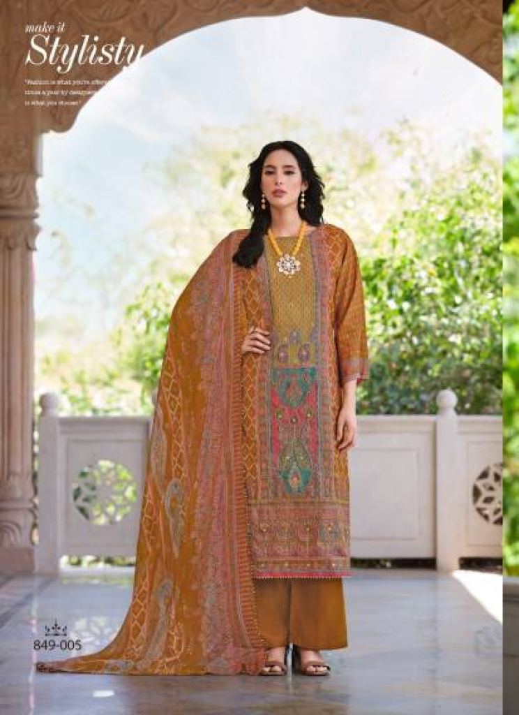 Belliza Nusrat Vol 5 Printed Dress Material