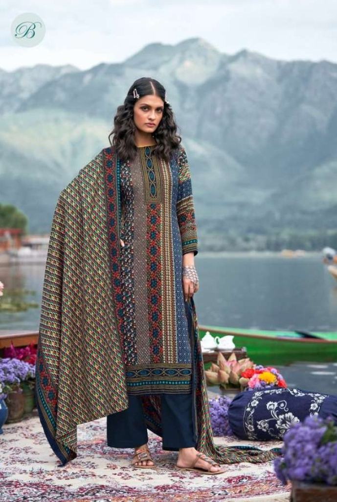 Belliza  Raag Pure Pashmina With Digital Style Prints Dress Material Catalog 