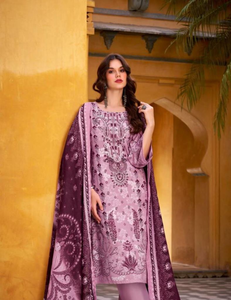 Belliza Riwayat Vol 14 Digital Print Dress Material