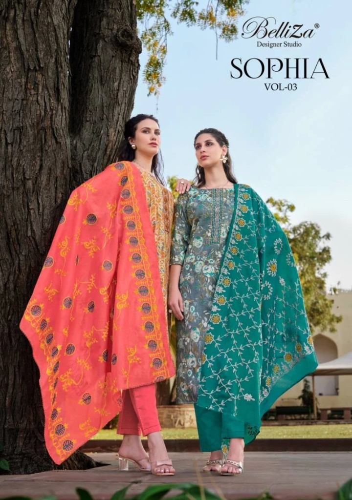 Belliza Sophia Vol 3  Cotton Printed Casual Wear Dress Material 