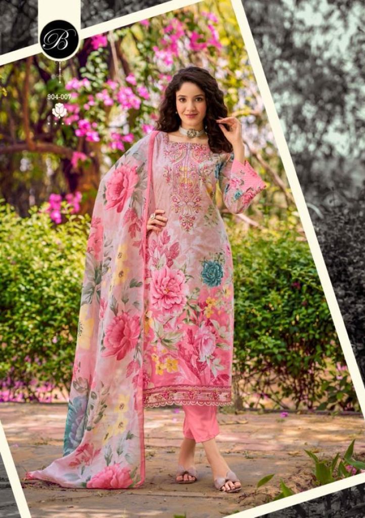 Belliza Yasmin Vol 3 Digital Print Embroidery Dress Material