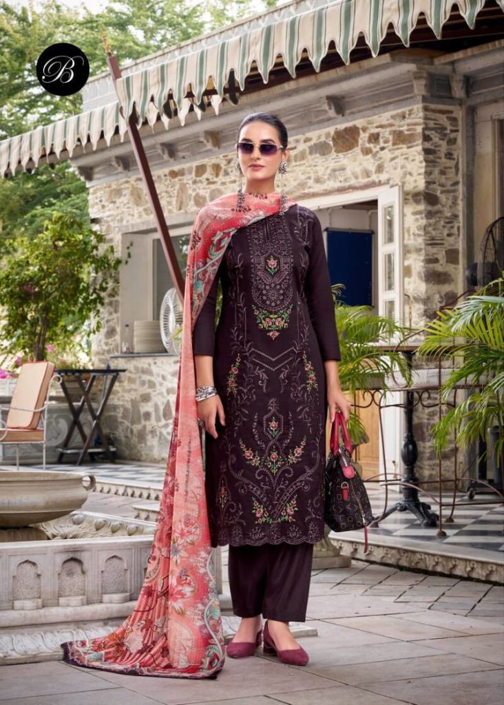 Belliza Zarqash Vol 10 Designer Dress Material 