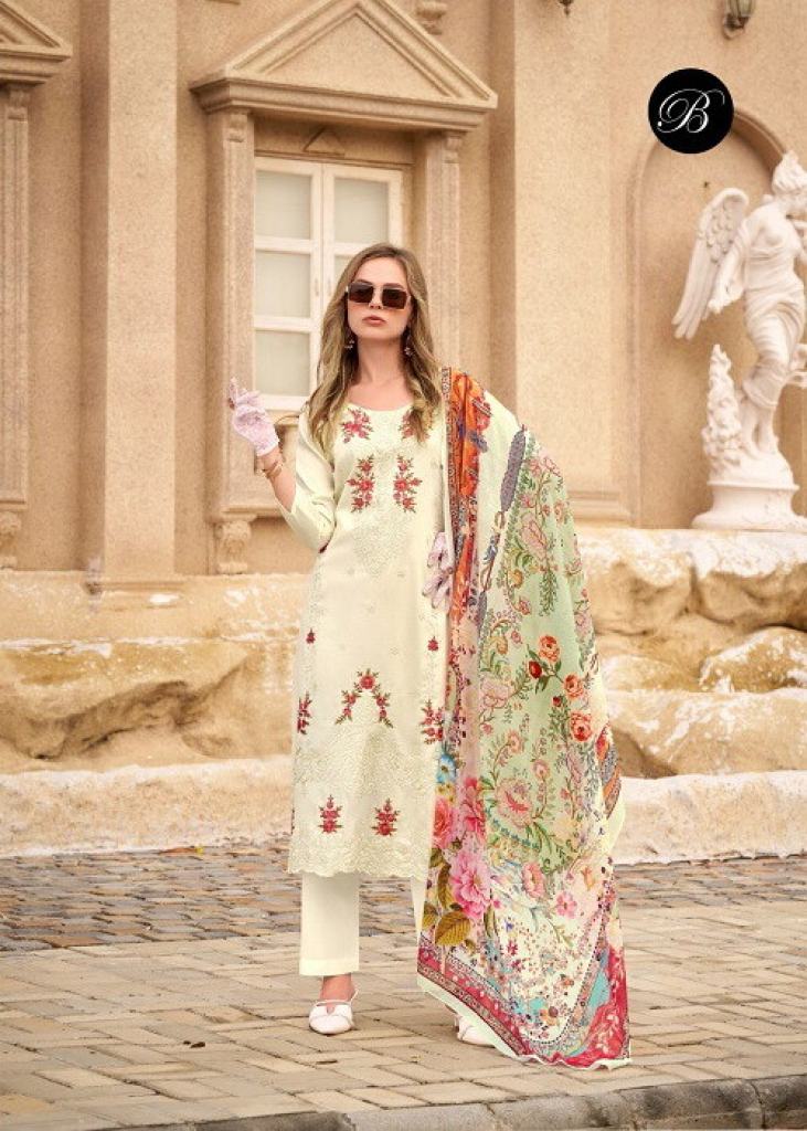 Belliza Zarqash Vol 9 Embroidered Dress Material