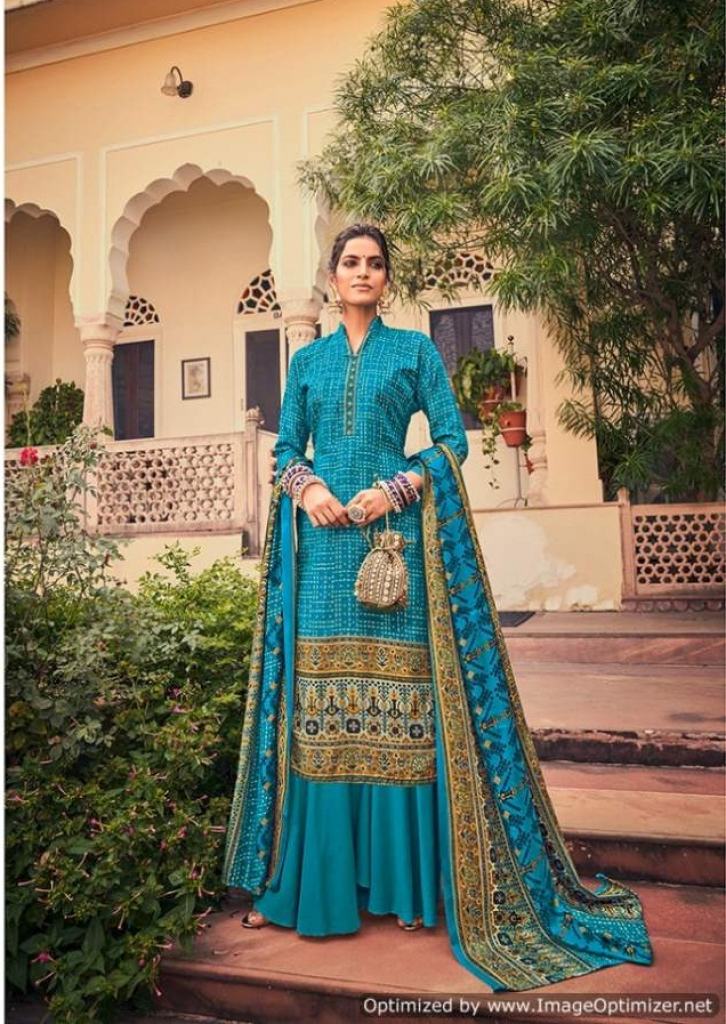 Belliza presents  Aura  Designer dress material 
