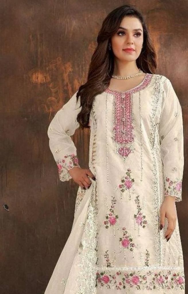 Bilqis B 19 A To D Organza Pakistani Salwar Suits 