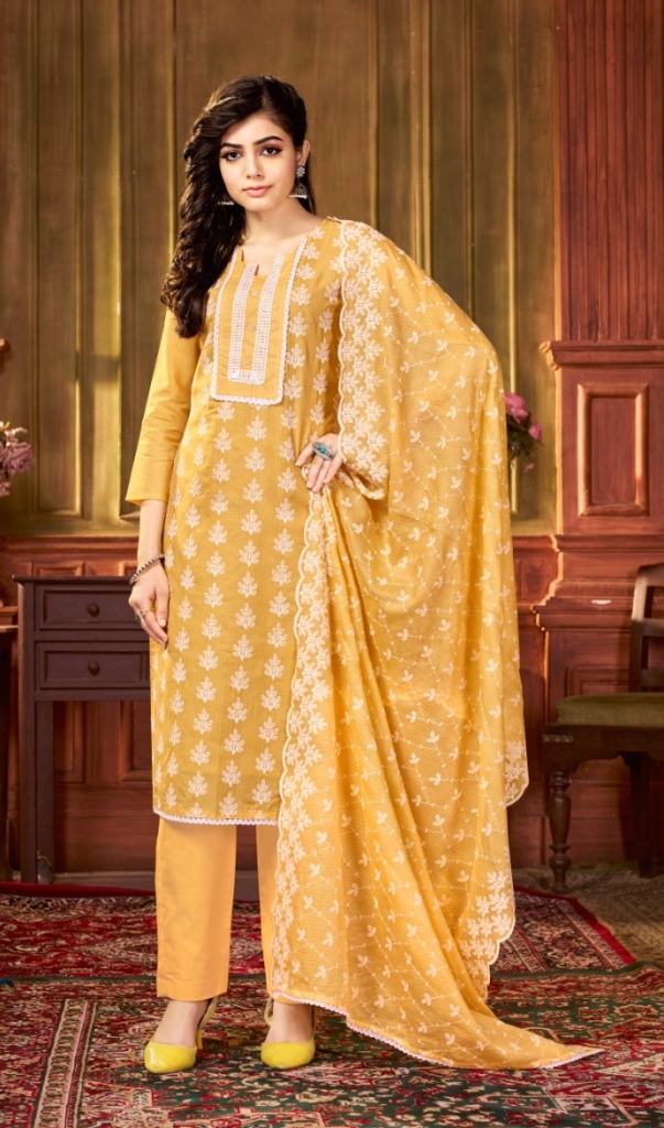 Bipson Hyundai 2227  Daily Wear Schiffli Embroidery Cotton Suit