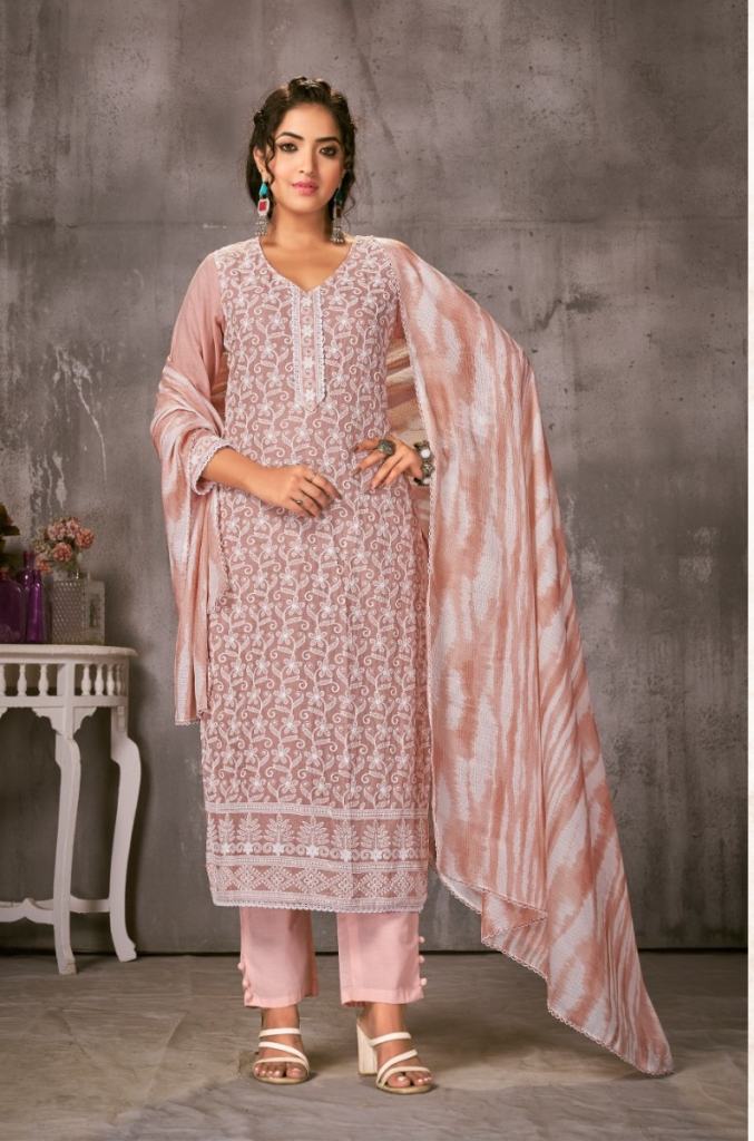 Bipson Mahindra 2198 Soft Cotton Embroidery Dress Material Collection 
