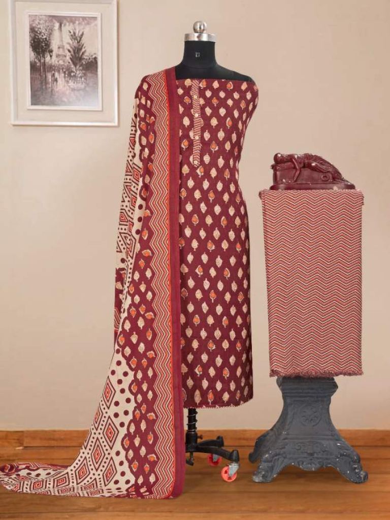 Bipson Preeto 1695 Winter Wear Printed Pashmina Dress Material catalog