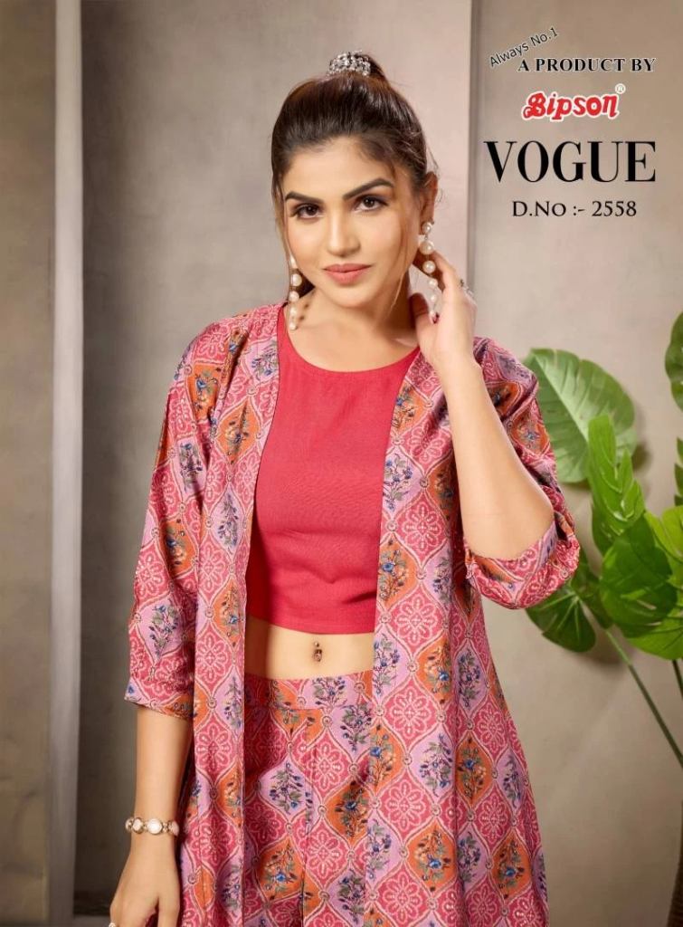 Bipson Vogue 2558 Modal Chanderi Printed Co Ord Set Collection 