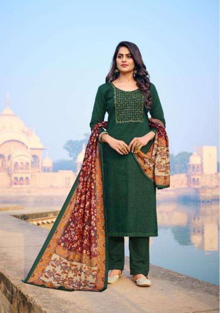 Bipson Zardosi 1391 To 1394 Jam Satin Jacquard With Work Dress Material Collection