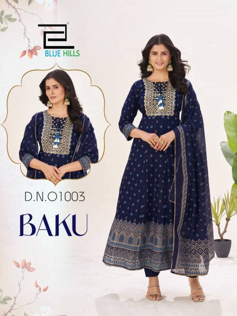 Blue Hills Baku Kurti Bottom With Dupatta