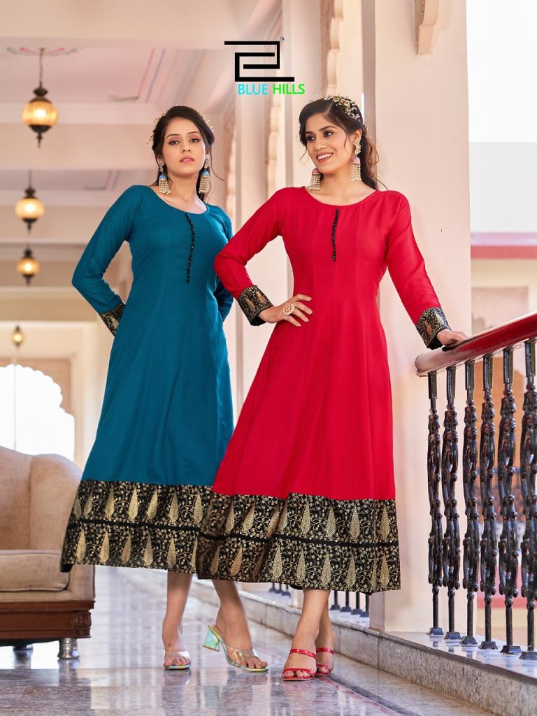 Blue Hills Bliss Anarkali Kurtis Collection