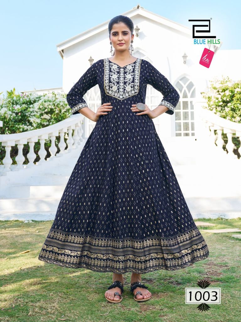 Blue Hills Block Buster Anarkali Kurti 