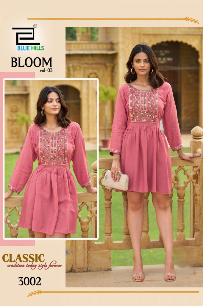 Blue Hills Bloom Vol 3 Casual Wear Short Kurti