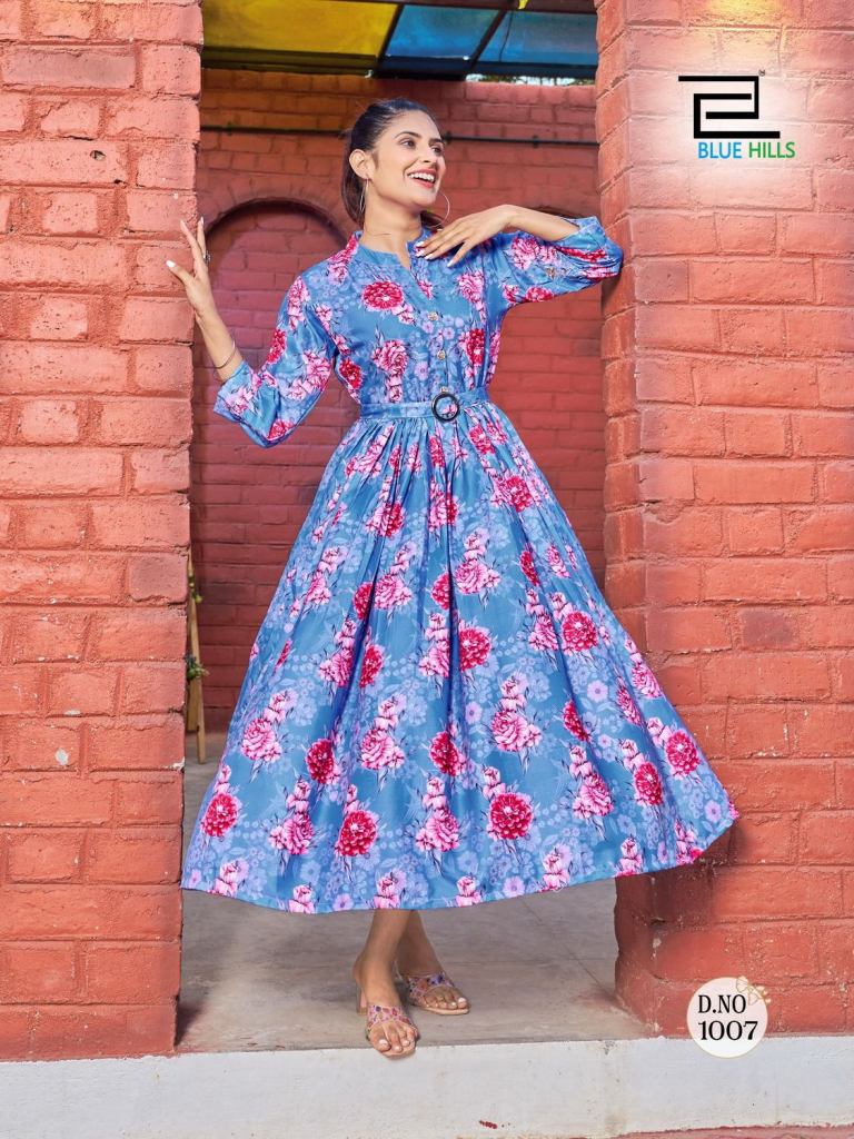 Blue Hills Bollywood Vol 1 Stylish Digital Printed Long Kurti Collection