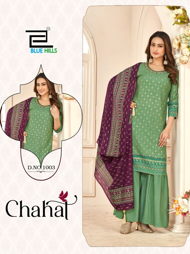Blue Hills Chahal Printed Kurti Bottom With Dupatta